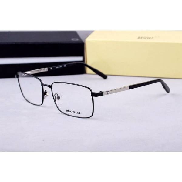 Montblanc MB0022 Full-Rim Eyeglass Frame with Spring Hinges, Rectangular, 59mm