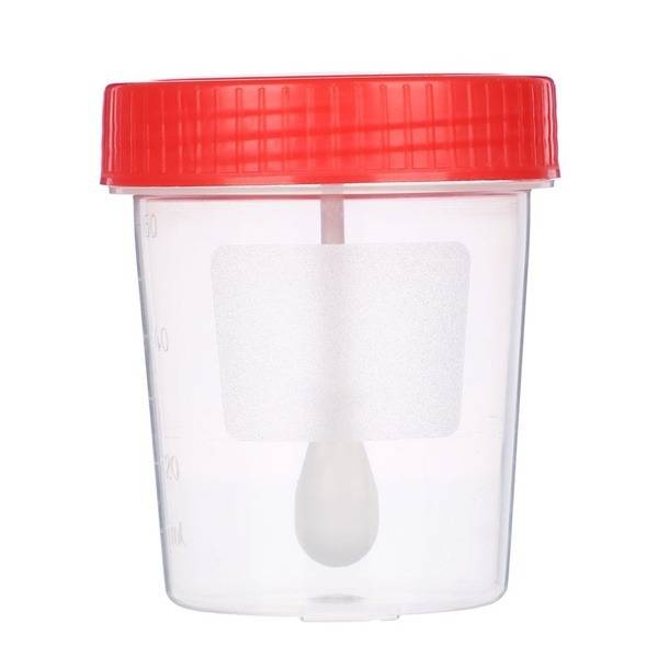 Biomaterial Collection Container with Spoon, 5 Pack 60 ml, 5 Count