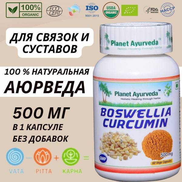 Boswellia & Curcumin: Joint, Immune & Cardiovascular Support - 500mg, 60 Capsules