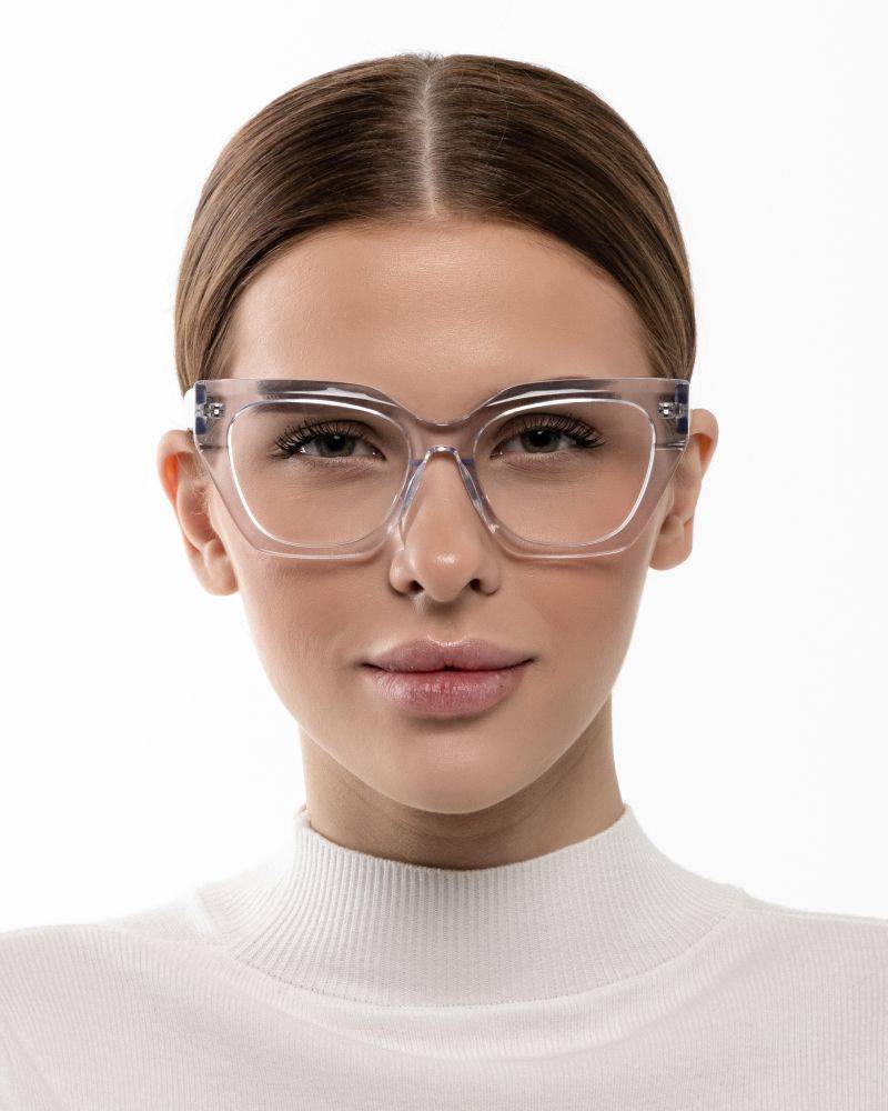 Optik U 1493099185 Female Eyeglass Frame Transparent Pearlized #6