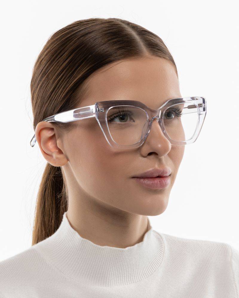 Optik U 1493099185 Female Eyeglass Frame Transparent Pearlized #7