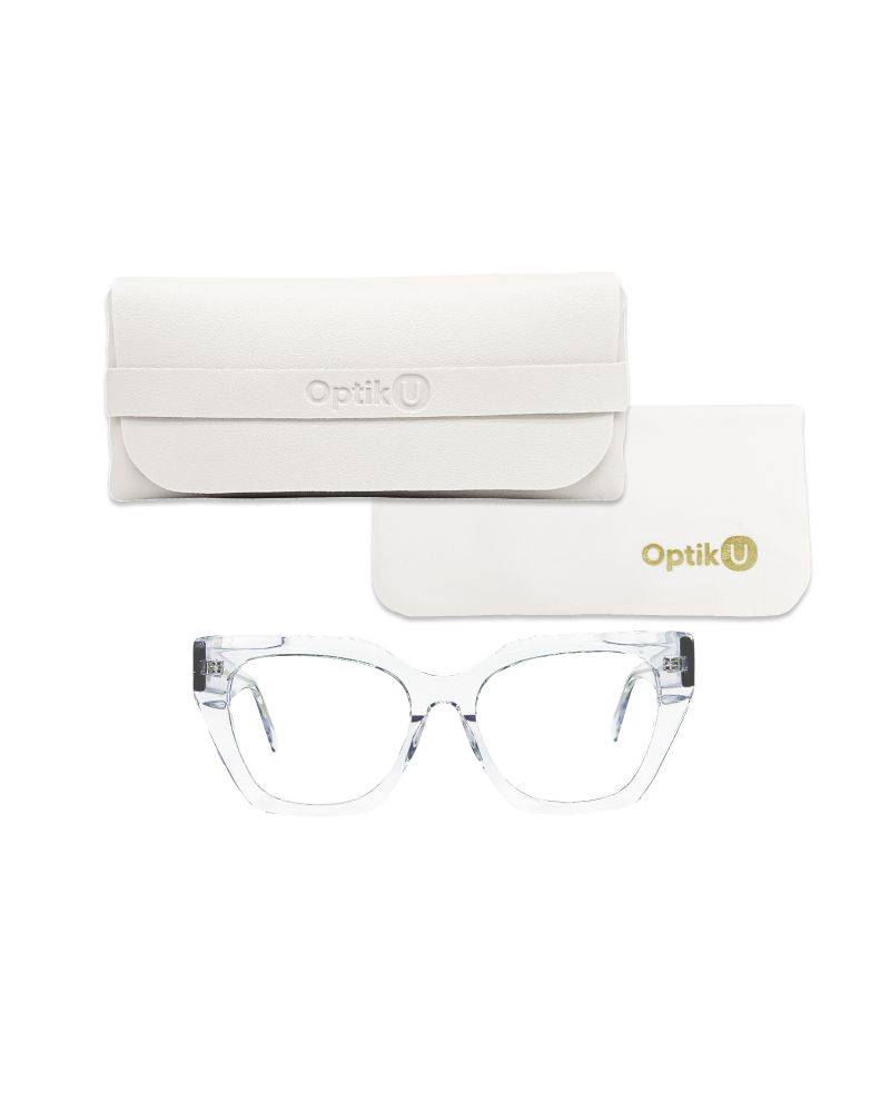Optik U 1493099185 Female Eyeglass Frame Transparent Pearlized #10