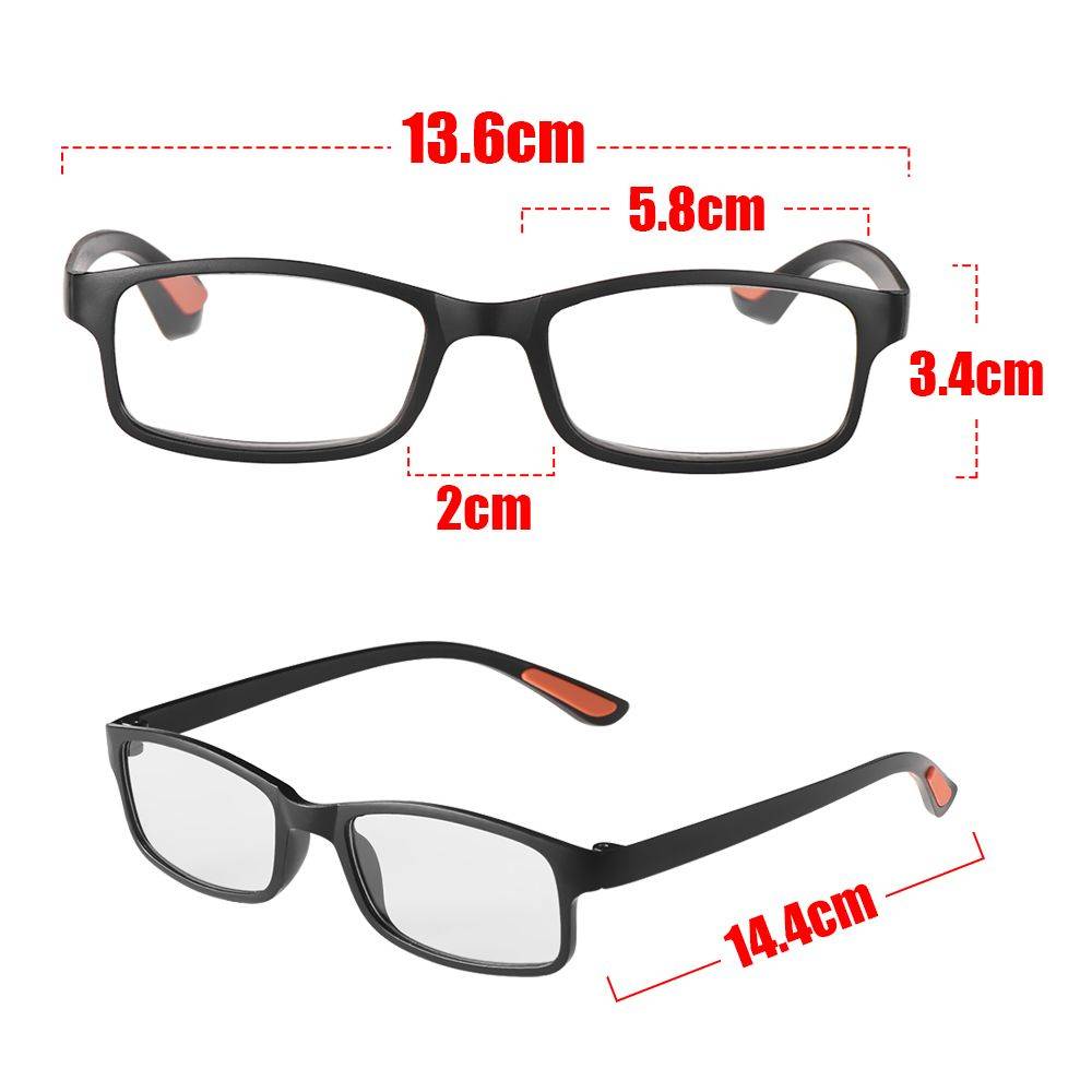 Computer Reading Glasses - Black Resin Frame +1.0 to +4.0 Strength #2