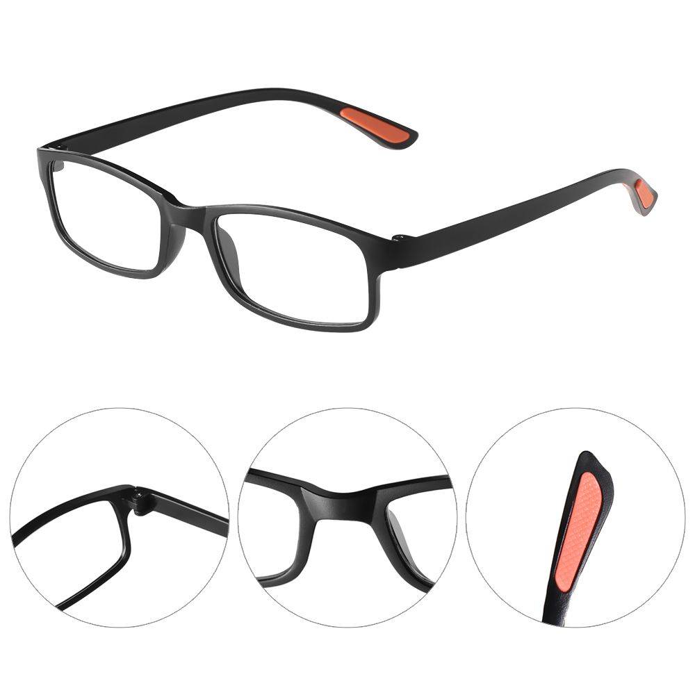 Computer Reading Glasses - Black Resin Frame +1.0 to +4.0 Strength #3