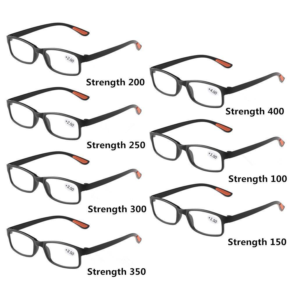 Black Resin Computer Reading Glasses +3.00 Diopter #4