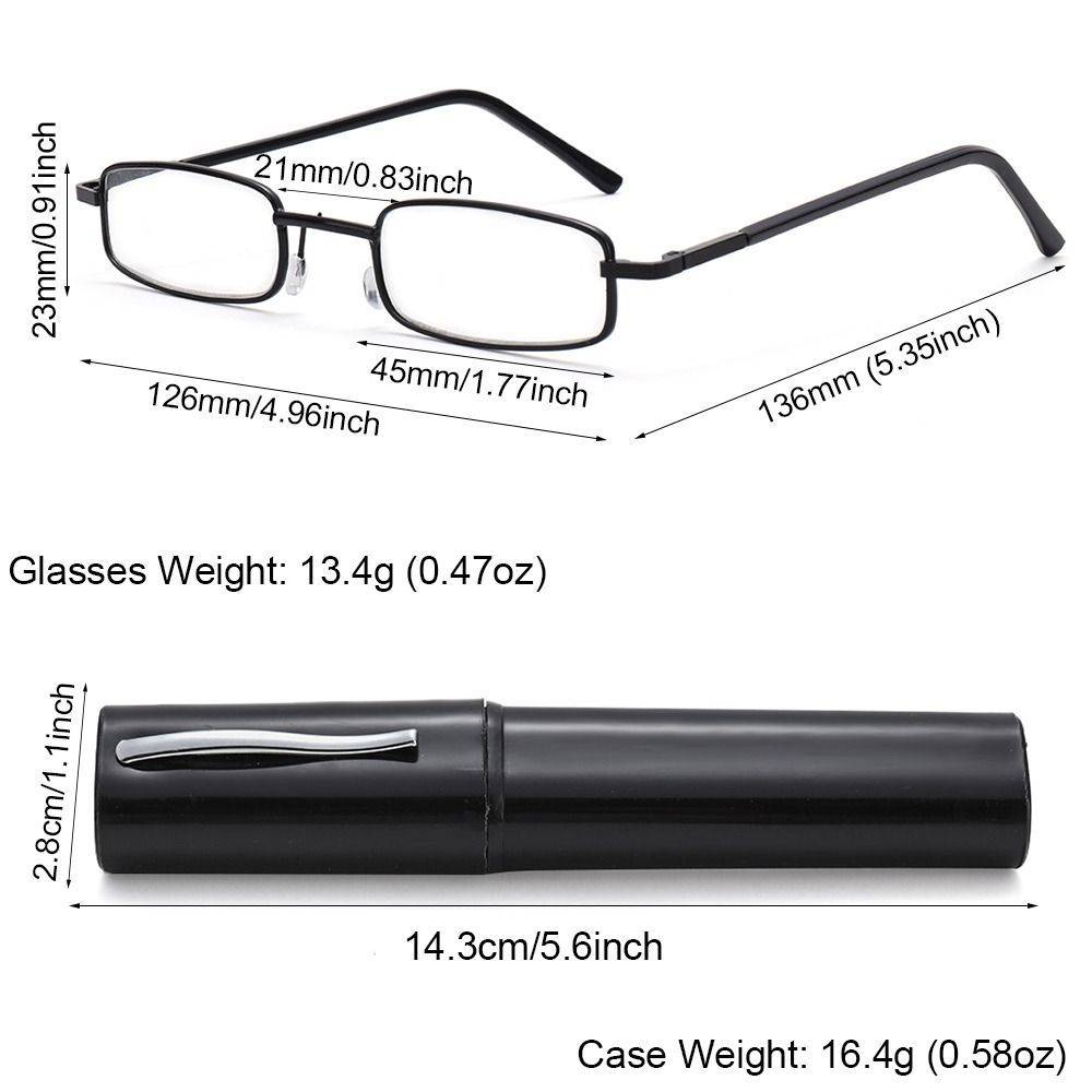 Computer Reading Glasses with Blue Light Filter - Polycarbonate Lenses, Metal Frame, +1.00 to +4.00, Black #3