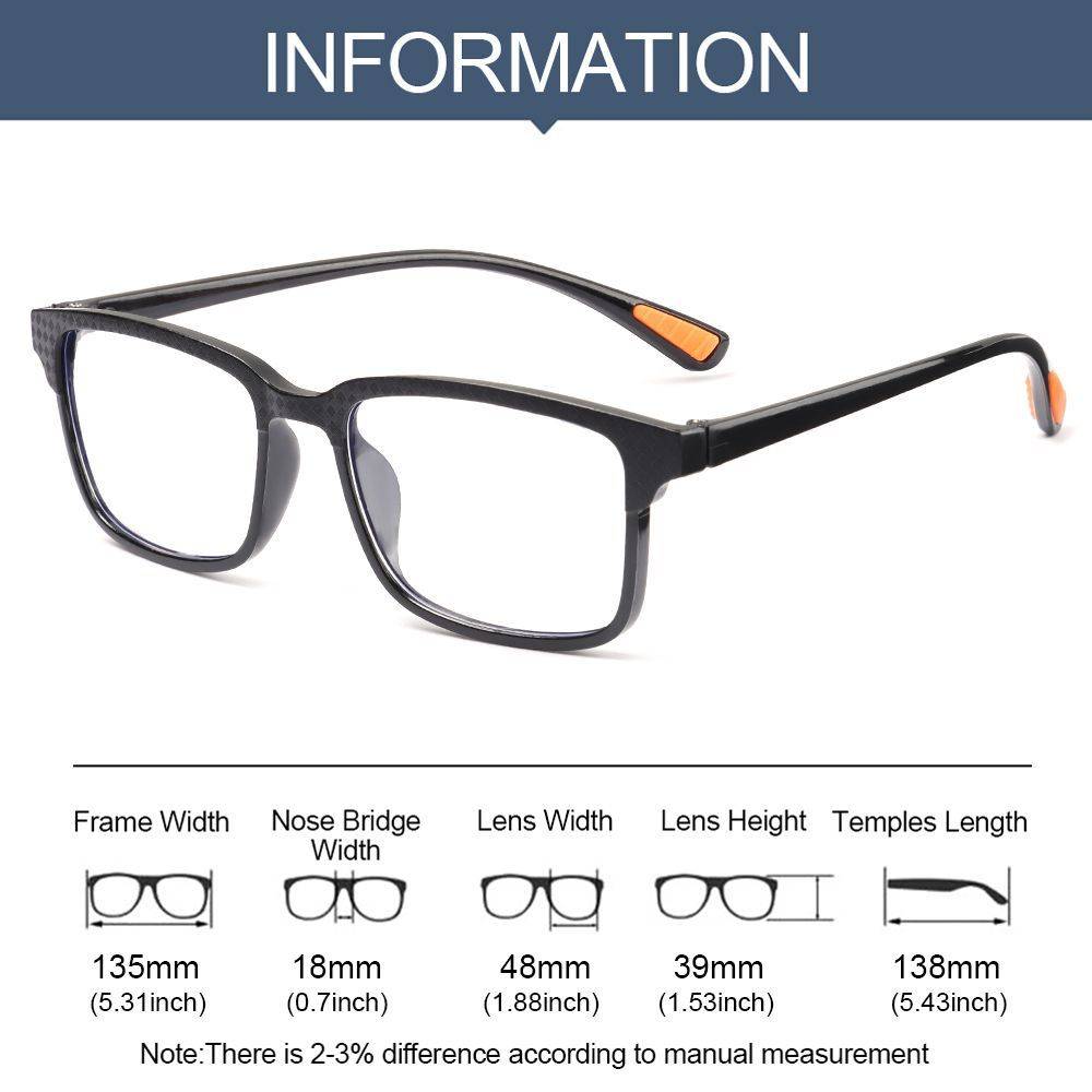 Computer Glasses +2.50 Gray Unisex #2