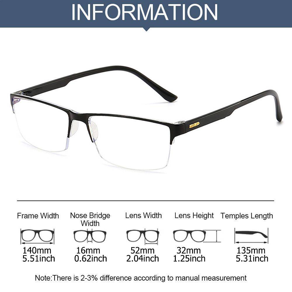 Computer Glasses Unisex Black Frame 140 mm Polycarbonate Lens with Blue‑Light Protection #2