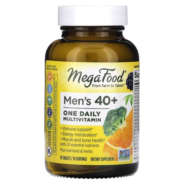 MegaFood Multivitamin for Men 40+: 30 Tablets