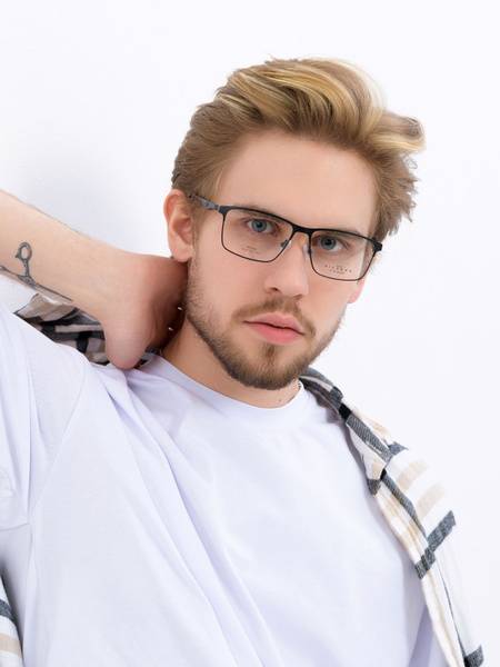 Thom Richard TR3061 Men's Eyeglass Frame Black Rectangular