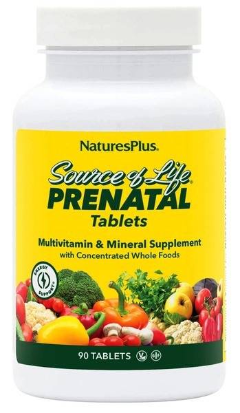 Nature's Plus Source of Life Prenatal Vitamins (90 Tablets)