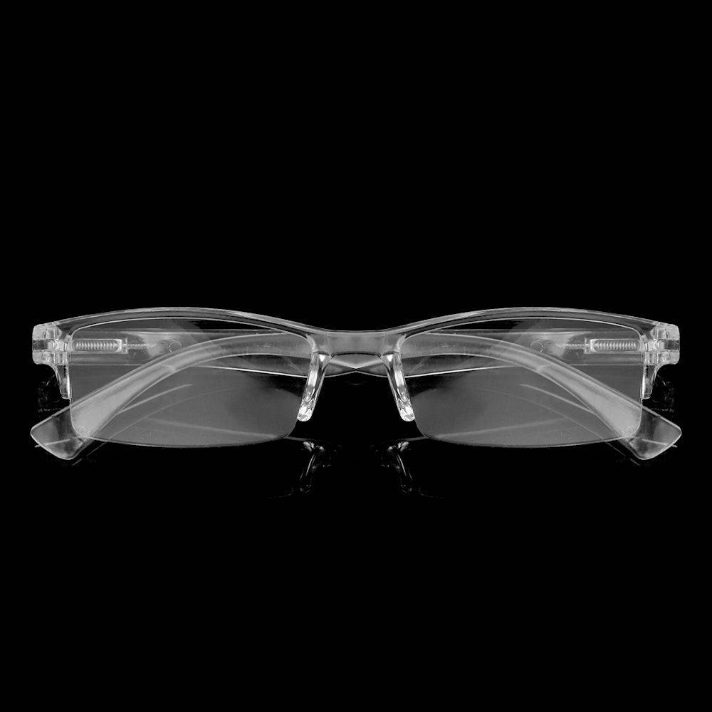 Computer Reading Glasses, Transparent Silver Frame, +1.00 to +4.00, Unisex #5