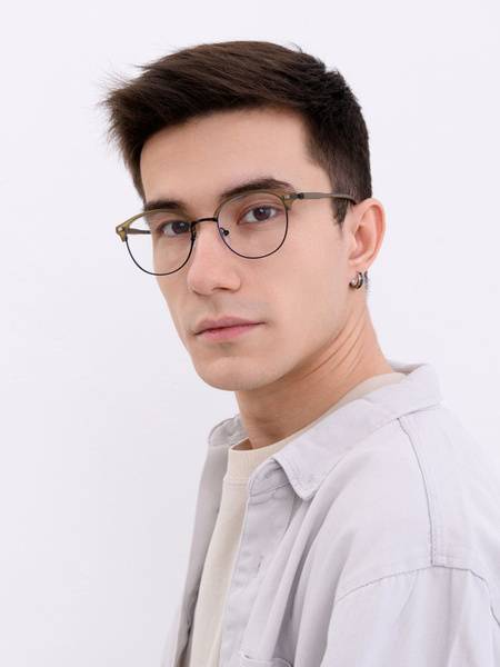 HAVVS M2691 Unisex Eyeglass Frame with Blue Light Filtering Computer Lenses