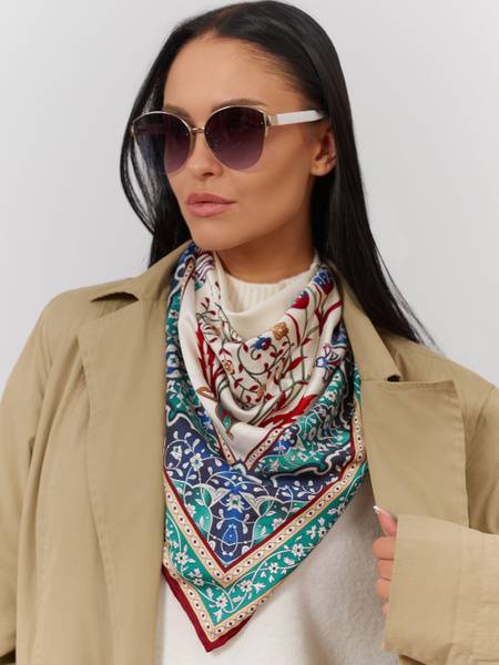 Massimo Di Pietro Women Scarf 90x90 cm 30% Silk 70% Viscose All Seasons