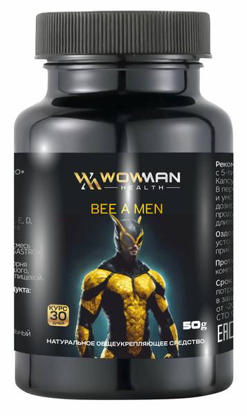 WowMan Bee a Men Bee Power for Men Dietary Supplement Tablets, 130g