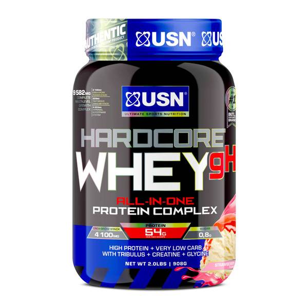 USN Hardcore Whey GH Strawberry Smoothie powder 908 g, 27 servings