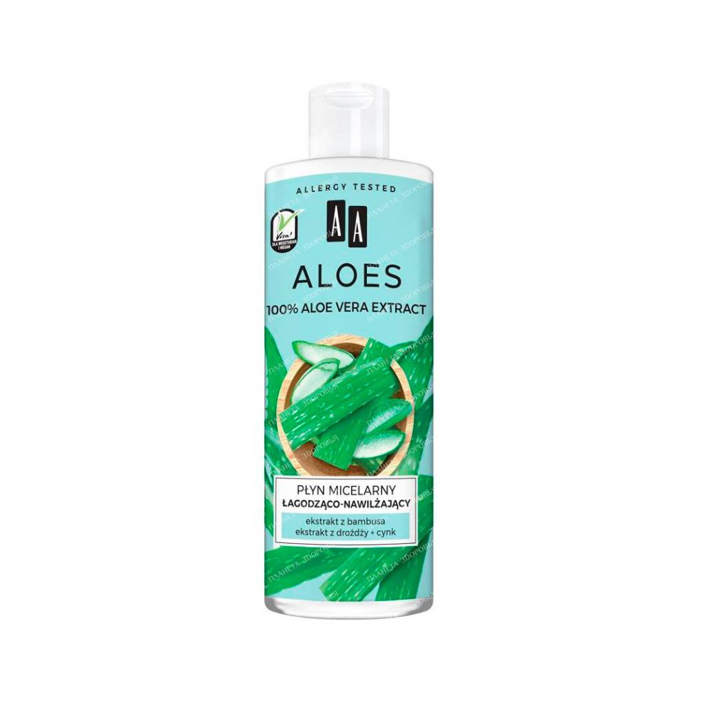 AA ALOES Soothing & Hydrating Micellar Water, 400 ml