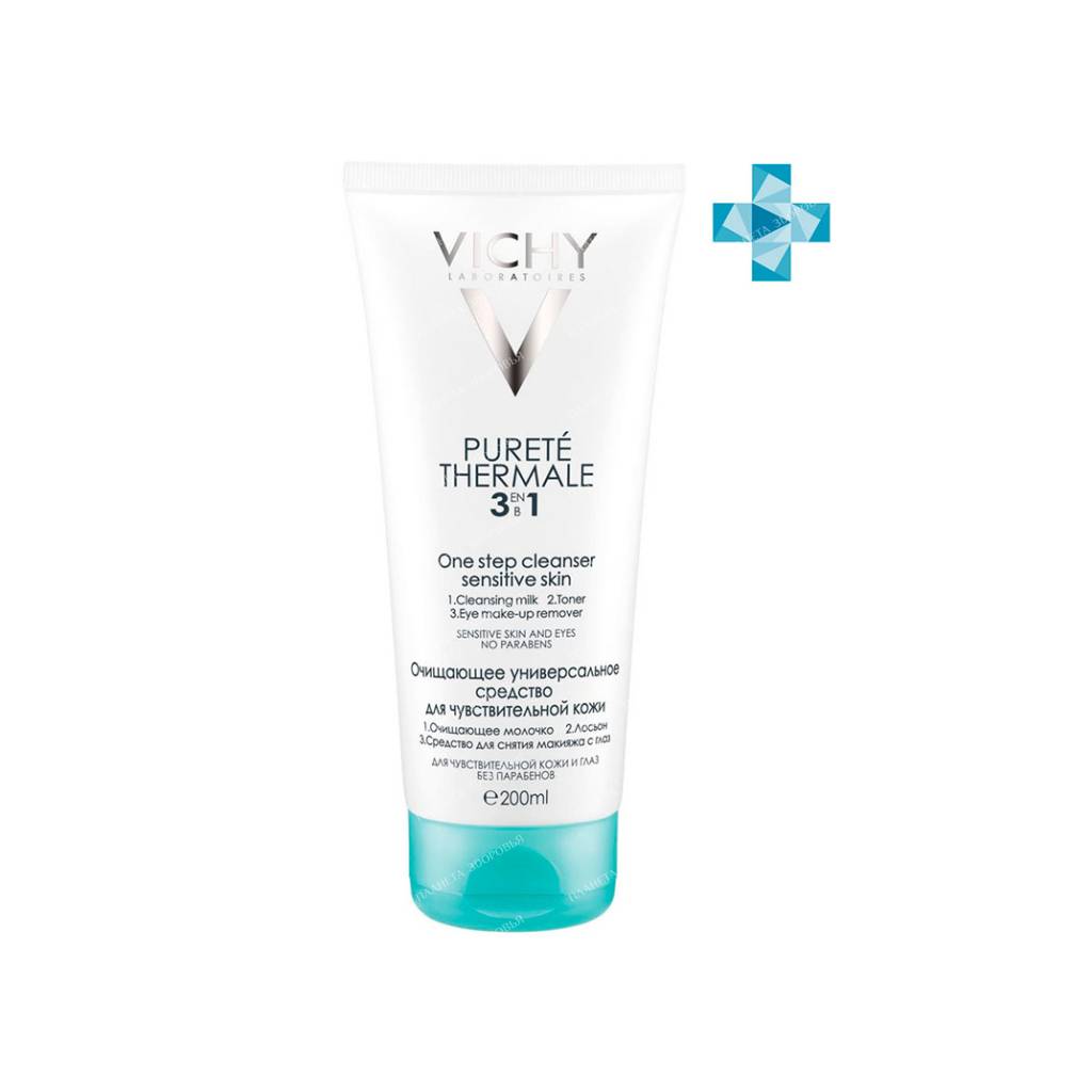 Vichy Purete Thermale 3 in 1 universal cleanser for sensitive skin and eyes 200ml
