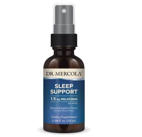 Dr. Mercola Sleep Support Spray, Raspberry, 29 ml
