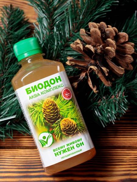 BIODON AQUA Complex Liquid Dietary Supplement with Dihydroquercetin, Pine Cone & Pine Flavor, 350ml (12-Pack)