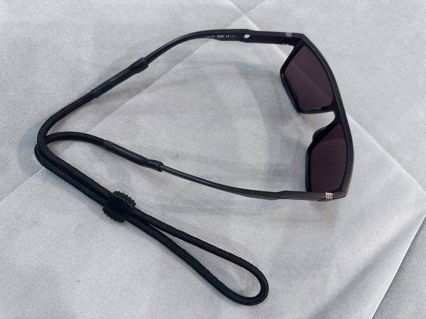 Birthplace Glasses Holder with Silicone Neck Strap, Black, 1 Piece