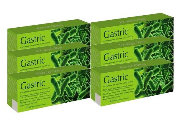 Sashera-MED Gastric KapsOila Dietary Supplement Capsules, 60 Count (6 x 10 Packs) - Supports Stomach & Intestine Health, Gastritis, Ulcers, and Microflora