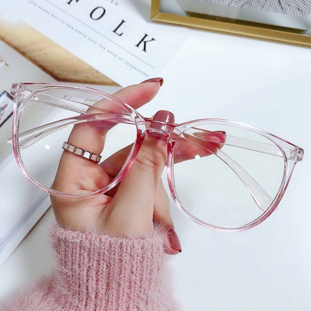 Computer Glasses Anti-Blue Light Transparent Round Frame #3