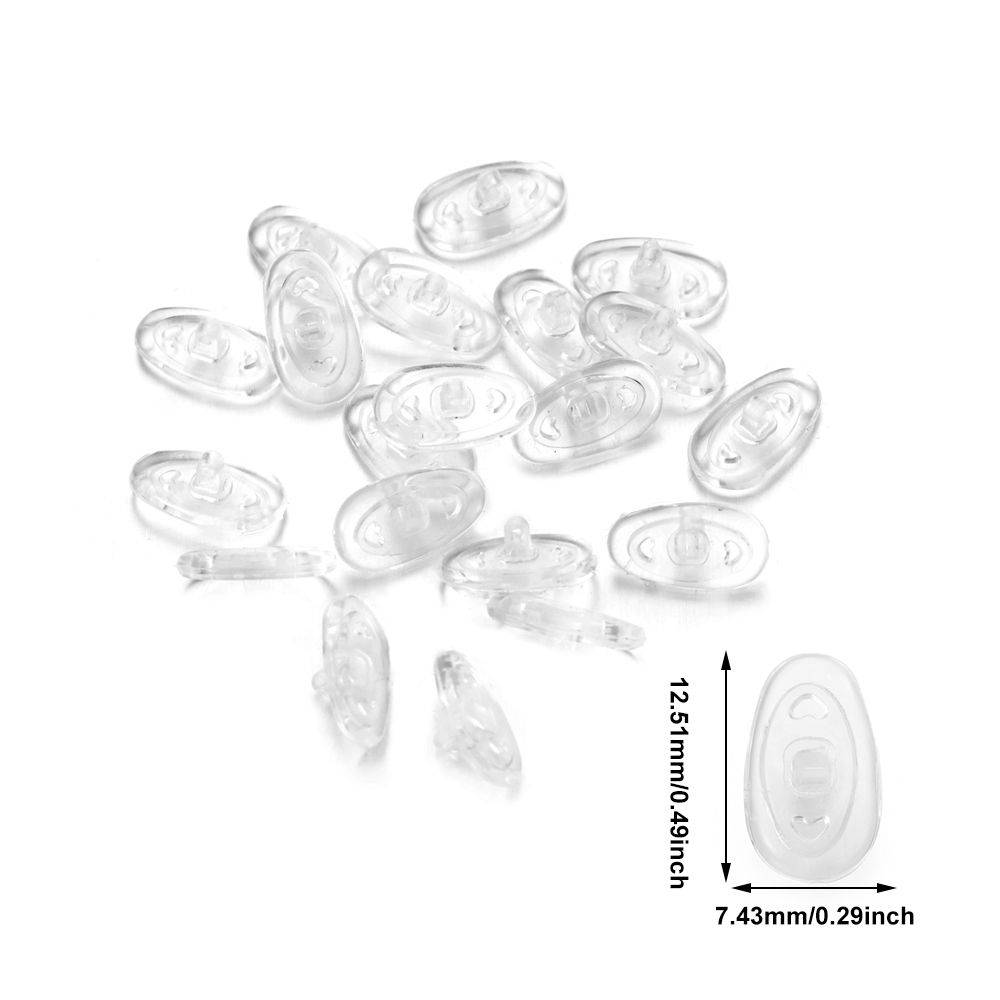 Silicone Nose Pads for Eyeglasses – 10 Pack, Transparent, 12.51×7.43 mm #5