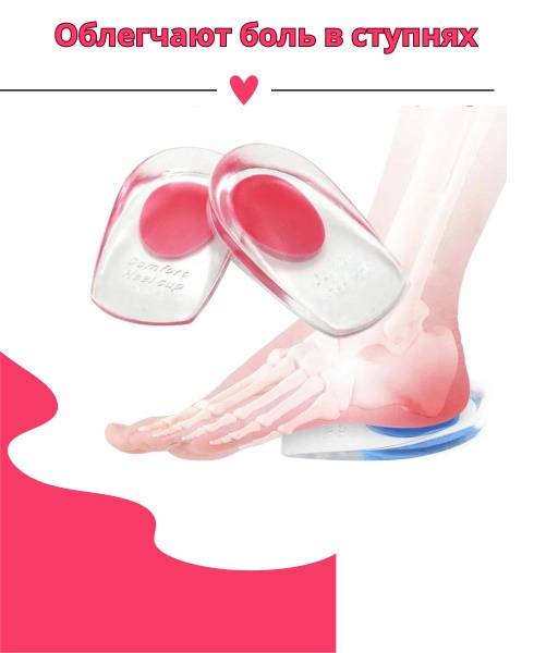 Vita Orto Silicone Heel Pads Orthopedic Insoles 36-40 Pink