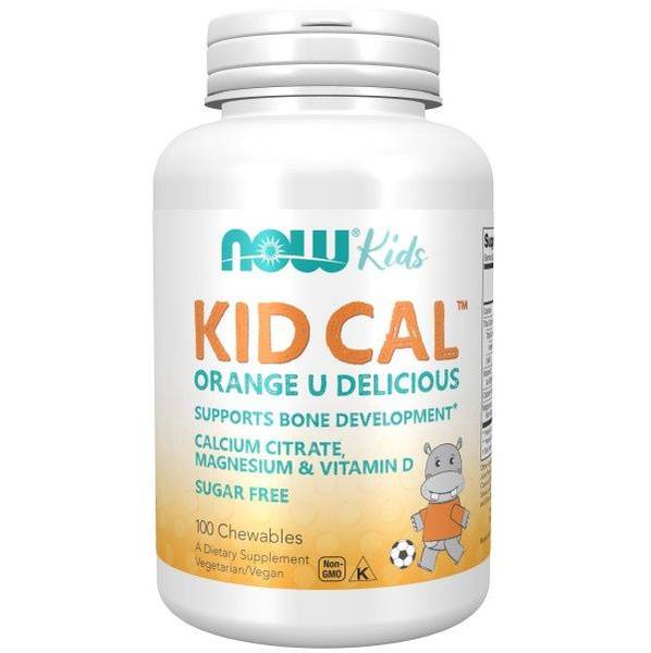 NOW Kid Cal Chewable Calcium 100 Tablets