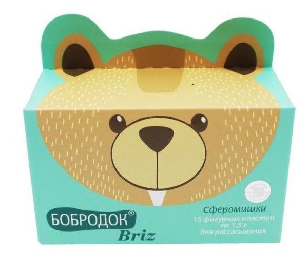 Bobrodok Briz Spheromishki: Natural Throat Lozenges for Coughs & Colds (15 Tablets)