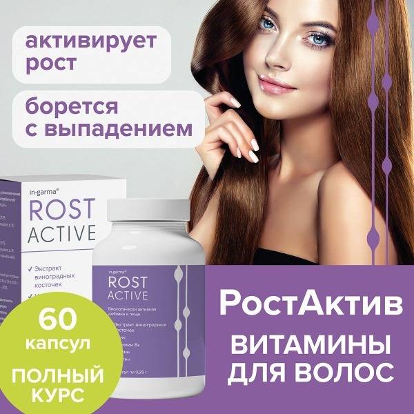 Hair Growth Vitamins: RostActiv Capsules (60 Count)