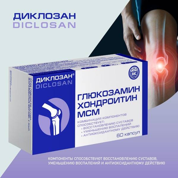 Diclozan Glucosamine Chondroitin MSM 60 Capsules
