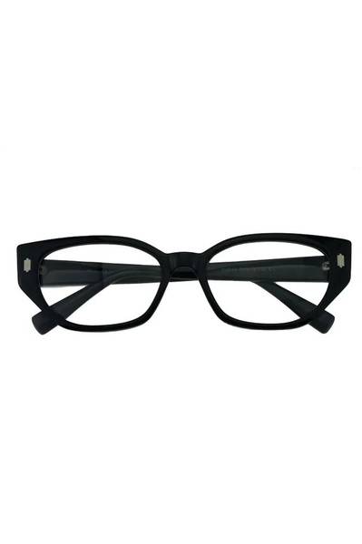 Nikitana Eyeglass Frame Square Black Plastic Women