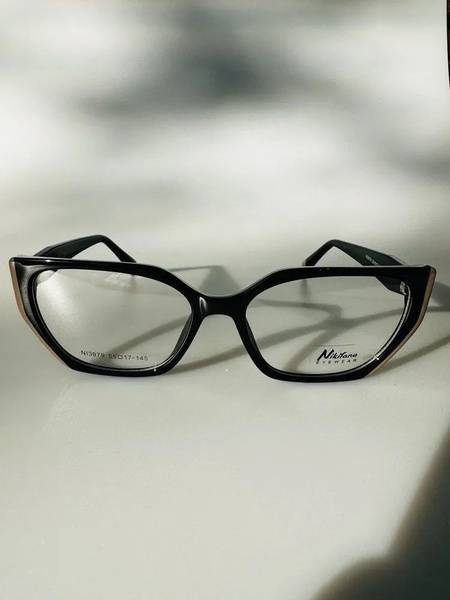 Nikitana Women's Eyeglass Frame – Black/Brown Full Rim, 135 mm Width