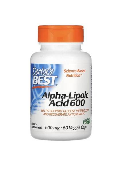 Doctor's Best Alpha Lipoic Acid 600mg (ALA) - 60 Vegetarian Capsules