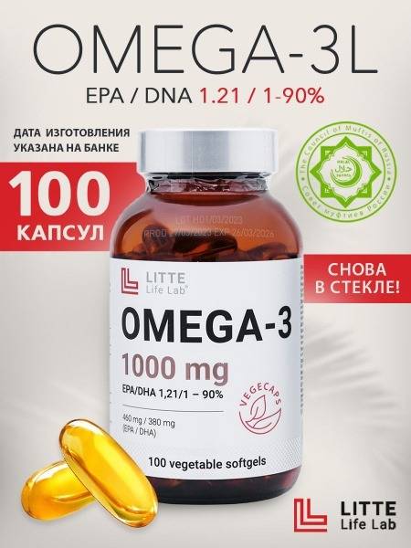 Little Life Lab Omega-3 1000 mg (Ethyl Esters) — 100 Capsules