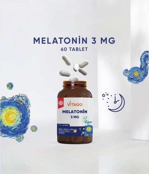 Vitago Melatonin 3 mg Vegan Sleep Support Tablets