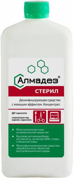 Almadex-steril disinfectant and sterilant concentrate 1 L plastic bottle
