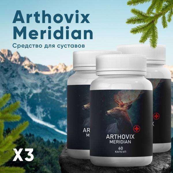 Arthovix Meridian Joint Health Capsules, 3 Count, Plastic Bottle