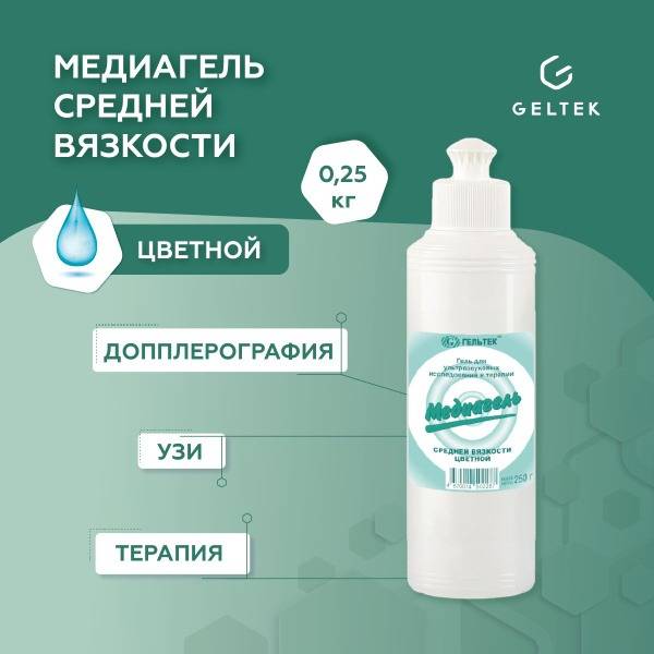 Mediagel Ultrasound Gel: Versatile, Color-Coded, 250ml