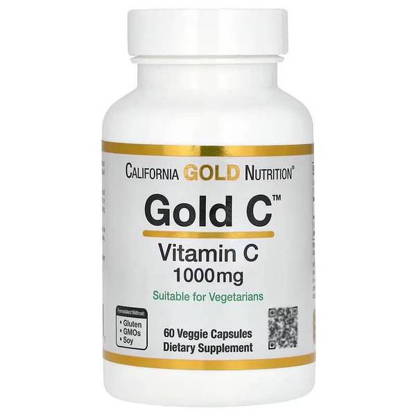 California Gold Nutrition Vitamin C 1000mg Capsules 60 Count