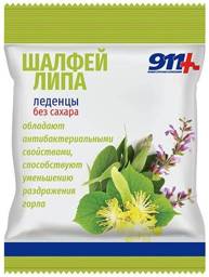 911 Sage and Linden Sugar-Free Lozenges with Vitamin C 2.5 g #1