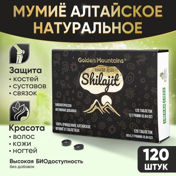 Mummy (Shilajit) Tablets: 120 x 200mg
