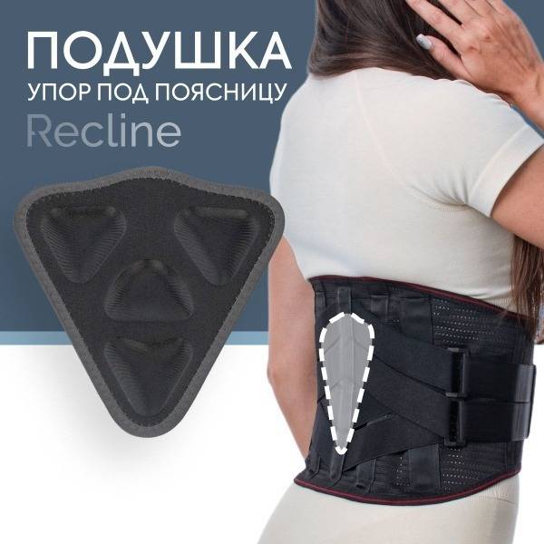 Black Pelot Lumbar Support Massage Cushion with Back Brace