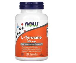 NOW L-Tyrosine 500 mg Capsules, 120 Count #1