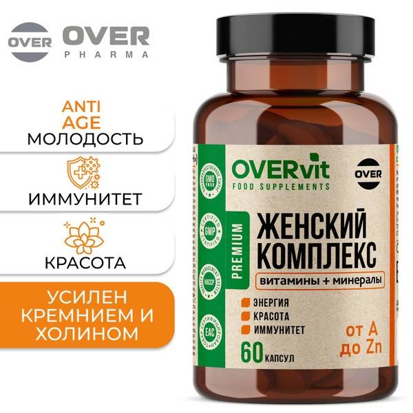 OVER Women's Multivitamin Complex, 60 Capsules
