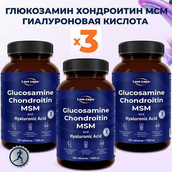 Joint Support with Glucosamine, Chondroitin, MSM & Hyaluronic Acid - 360 Tablets