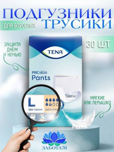 TENA Pants Adult Diapers, Large, 30 Count