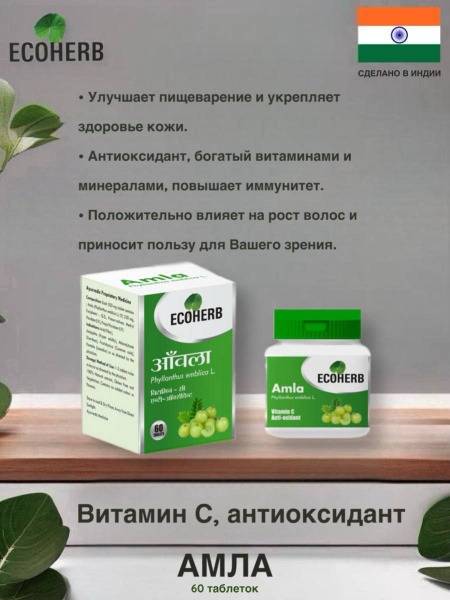 Amla Antioxidant Tablets (60 Count) - Ecoherb